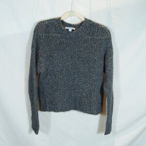 Autumn Cashmere Women’s 75% Cashmere 25% Silk Sweater Gray Knit Pullover Size S